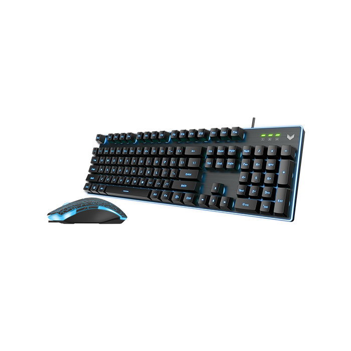 Rapoo V100S US-Black Backlit Gaming Keyboard & Optical Gaming Mouse